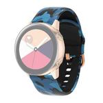 For Samsung Galaxy Watch 46mm Silicone Printing Watch Band(Blue Camouflage)