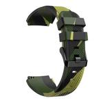 For Samsung Gear S3 Twill Camouflage Silicone Watch Band(Army Green)