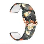 For Xiaomi Haylou LS01 Silicone Printing Watch Band(Red Rose)