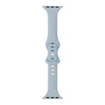 Slimming 8-buckle Silicone Watch Band For Apple Watch Ultra 49mm / Series 8&7 45mm / SE 2&6&SE&5&4 44mm / 3&2&1 42mm(Sky Blue)