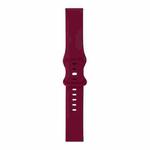For Samsung Galaxy Watch 3 41mm 8-buckle Silicone Watch Band(Wine Red)