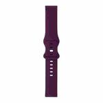 For Samsung Galaxy Watch 3 41mm 8-buckle Silicone Watch Band(Dark Purple)