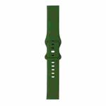 For Samsung Galaxy Watch 3 41mm 8-buckle Silicone Watch Band(Army Green)