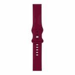 For Samsung Galaxy Watch 3 45mm 8-buckle Silicone Watch Band(Wine Red)