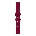 For Samsung Galaxy Watch 46mm 8-buckle Silicone Watch Band(Wine Red)