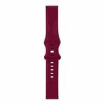For Huawei Watch GT 2 42mm 8-buckle Silicone Watch Band(Wine Red)