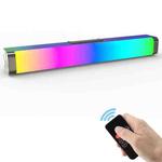 LP-18 20W Stereo Home Theater Soundbar Rectangle Colorful Bluetooth Speaker with Remote Control, EU Plug(Black)