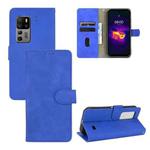 For Ulefone Armor 11T 5G Solid Color Skin Feel Magnetic Buckle Horizontal Flip Calf Texture PU Leather Case with Holder & Card Slots & Wallet(Blue)