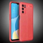 For OPPO A16 Litchi Texture TPU Shockproof Case(Red)