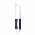 Stylus Touch Pen Silicone Protective Cover For Apple Pencil 1 / 2(Navy Blue)