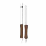 Stylus Touch Pen Silicone Protective Cover For Apple Pencil 1 / 2(Coffee)