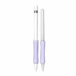 Stylus Touch Pen Silicone Protective Cover For Apple Pencil 1 / 2(Light Purple)