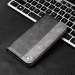 For iPhone 13 Pro Max Business Solid Color Stitching Horizontal Flip Leather Case with Holder & Card Slots (Grey)