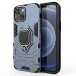 For iPhone 13 mini Shockproof PC + TPU Protective Case with Magnetic Ring Holder (Navy Blue)