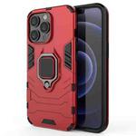 For iPhone 13 Pro Shockproof PC + TPU Protective Case with Magnetic Ring Holder (Red)