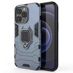 For iPhone 13 Pro Shockproof PC + TPU Protective Case with Magnetic Ring Holder (Navy Blue)