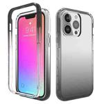For iPhone 13 Pro Shockproof High Transparency Two-color Gradual Change PC+TPU Candy Colors Protective Case (Black)