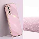 For Xiaomi Redmi K40 XINLI Straight 6D Plating Gold Edge TPU Shockproof Case(Cherry Purple)