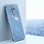 For Xiaomi Redmi Note 9 5G XINLI Straight 6D Plating Gold Edge TPU Shockproof Case(Celestial Blue)