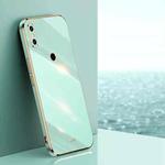 For Xiaomi Mi 8 XINLI Straight 6D Plating Gold Edge TPU Shockproof Case(Mint Green)