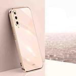 For Xiaomi Mi 9 XINLI Straight 6D Plating Gold Edge TPU Shockproof Case(Pink)