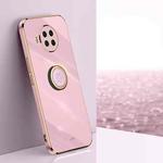 For Xiaomi Mi 10T Lite 5G XINLI Straight Edge 6D Electroplate TPU Phone Case with Ring Holder(Cherry Purple)