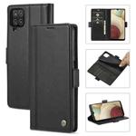 For Samsung Galaxy A22 4G LC.IMEEKE Magnetic Buckle PU + TPU Horizontal Flip Leather Case with Holder & Card Slots & Wallet(Black)