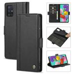 For Samsung Galaxy A32 4G LC.IMEEKE Magnetic Buckle PU + TPU Horizontal Flip Leather Case with Holder & Card Slots & Wallet(Black)