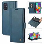 For Samsung Galaxy A71 / M70s LC.IMEEKE Magnetic Buckle PU + TPU Horizontal Flip Leather Case with Holder & Card Slots & Wallet(Blue)
