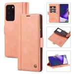 For Samsung Galaxy Note20 LC.IMEEKE Magnetic Buckle PU + TPU Horizontal Flip Leather Case with Holder & Card Slots & Wallet(Rose Gold)