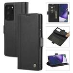 For Samsung Galaxy Note20 Ultra LC.IMEEKE Magnetic Buckle PU + TPU Horizontal Flip Leather Case with Holder & Card Slots & Wallet(Black)