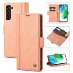 For Samsung Galaxy S21+ 5G LC.IMEEKE Magnetic Buckle PU + TPU Horizontal Flip Leather Case with Holder & Card Slots & Wallet(Rose Gold)