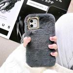 For iPhone 11 Pro Solid Color Plush Phone Protect Case(Grey)