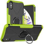 For iPhone XS Max Armor Bear Shockproof PC + TPU Protective Case with Ring Holder(Green)
