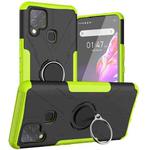 For Infinix Hot 10s Armor Bear Shockproof PC + TPU Protective Case with Ring Holder(Green)