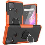 For Infinix Hot 10s Armor Bear Shockproof PC + TPU Protective Case with Ring Holder(Orange)