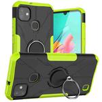 For Infinix Smart HD 2021 Armor Bear Shockproof PC + TPU Protective Case with Ring Holder(Green)