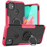For Infinix Smart HD 2021 Armor Bear Shockproof PC + TPU Protective Case with Ring Holder(Rose Red)