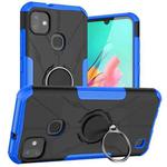 For Infinix Smart HD 2021 Armor Bear Shockproof PC + TPU Protective Case with Ring Holder(Blue)