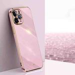 For iPhone 11 Pro XINLI Straight 6D Plating Gold Edge TPU Shockproof Case (Cherry Purple)