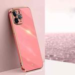 For iPhone 11 Pro XINLI Straight 6D Plating Gold Edge TPU Shockproof Case (Hawthorn Red)