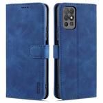 For Honor Play 5T Youth AZNS Skin Feel Calf Texture Horizontal Flip Leather Case with Card Slots & Holder & Wallet(Blue)