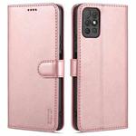 For Honor Play 5T Youth AZNS Skin Feel Calf Texture Horizontal Flip Leather Case with Card Slots & Holder & Wallet(Rose Gold)