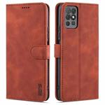 For Honor Play 5T Youth AZNS Skin Feel Calf Texture Horizontal Flip Leather Case with Card Slots & Holder & Wallet(Brown)