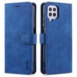 For Samsung Galaxy A22 4G AZNS Skin Feel Calf Texture Horizontal Flip Leather Case with Card Slots & Holder & Wallet(Blue)