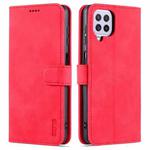 For Samsung Galaxy A22 4G AZNS Skin Feel Calf Texture Horizontal Flip Leather Case with Card Slots & Holder & Wallet(Red)