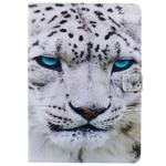 For iPad 10.2 / Pro 10.5 / Air  2019 3D Colored Drawing Horizontal Flip Leather Case with Holder & Card Slots & Wallet & Sleep / Wake-up Function(White Leopard)