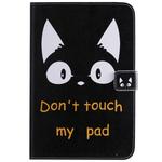 For iPad Mini 2019 & 4 & 3 & 2 & 1 3D Colored Drawing Horizontal Flip Leather Case with Holder & Card Slots & Wallet & Sleep / Wake-up Function(Cat Ears)