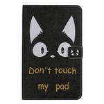 For Galaxy Tab A 8.0 & S Pen (2019) 3D Colored Drawing Horizontal Flip Leather Case with Holder & Card Slots & Wallet(Cat Ears)