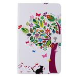 For Galaxy Tab A 8.0 (2019) T295/T290 3D Colored Drawing Horizontal Flip Leather Case with Holder & Card Slots & Wallet(Cat and Tree)